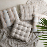 VIBE FLOOR CUSHION - BLUE AND WHITE - S/2