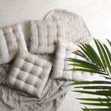 VIBE FLOOR CUSHION - GREY AND WHITE - S/2