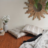 VIBE FLOOR CUSHION - GREY AND WHITE - S/2