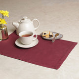 LINEN BASICS TABLE MAT DEEP MAROON - S/6